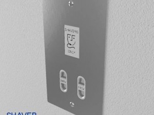 uk electrical switch  sockets pack  flush metal 3D मॉडल