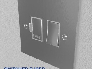 uk electrical switch  sockets pack  flush metal 3D मॉडल