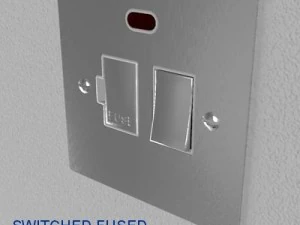 uk electrical switch  sockets pack  flush metal 3D Model
