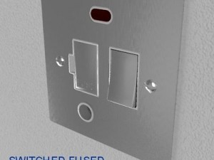 uk electrical switch  sockets pack  flush metal 3D मॉडल