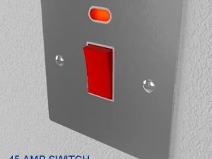 uk electrical switch  sockets pack  flush metal 3D Model