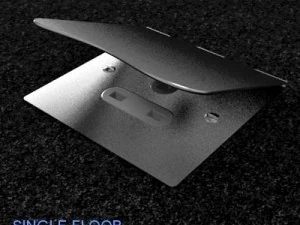 uk electrical switch  sockets pack  flush metal 3D Model