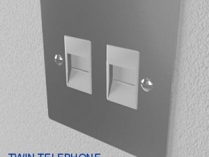 uk electrical switch  sockets pack  flush metal 3D मॉडल