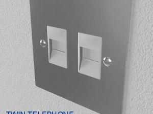 uk electrical switch  sockets pack  flush metal 3D Model