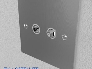 uk electrical switch  sockets pack  flush metal 3D मॉडल