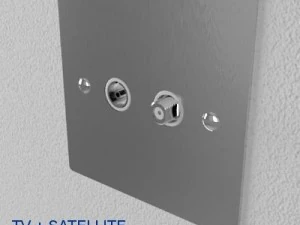 uk electrical switch  sockets pack  flush metal 3D Model