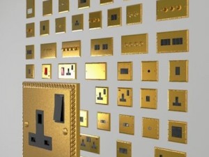 uk electrical switches  sockets pack  georgian s 3D 模型