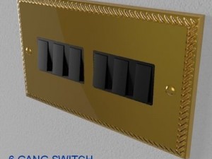 uk electrical switches  sockets pack  georgian s 3D-Modell