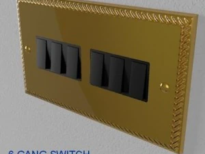 uk electrical switches  sockets pack  georgian s 3D Model