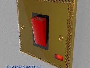 uk electrical switches  sockets pack  georgian s 3D Model