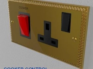 uk electrical switches  sockets pack  georgian s 3D Model