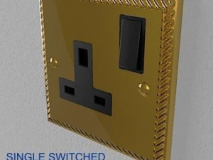 uk electrical switches  sockets pack  georgian s 3D Model