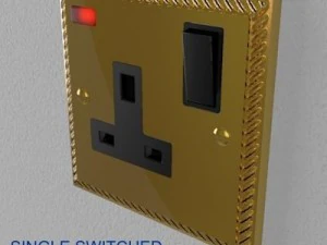 uk electrical switches  sockets pack  georgian s 3D Model