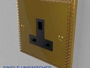uk electrical switches  sockets pack  georgian s 3D Model