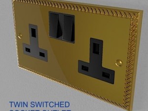 uk electrical switches  sockets pack  georgian s 3D-Modell