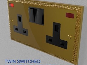 uk electrical switches  sockets pack  georgian s 3D-Modell