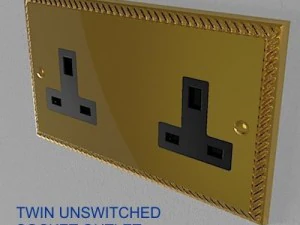 uk electrical switches  sockets pack  georgian s 3D Model
