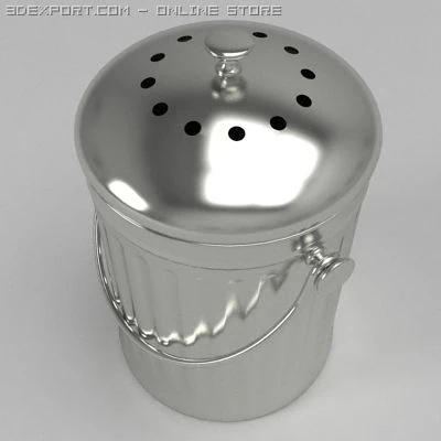 piccolo contenitore per compost da cucina Modello 3D .c4d .max .obj .3ds .fbx .stl .blend 