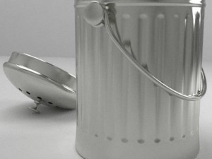 small kitchen compost bin Model 3D