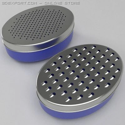 cheese grater 3D Model .c4d .max .obj .3ds .fbx .stl .blend 