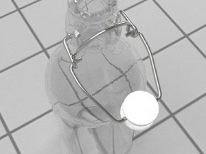 bottle with stopper 3D 모델