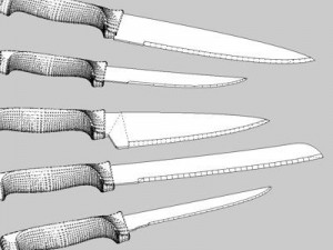 knife block Model 3D