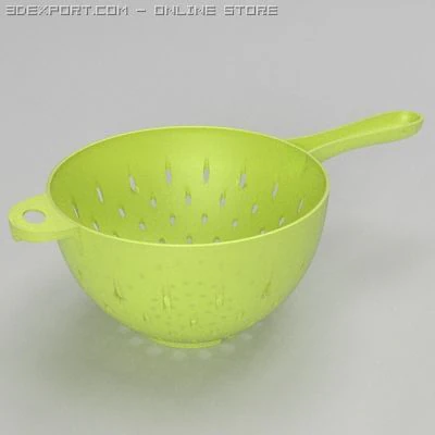 plastic colander 3D Model .c4d .max .obj .3ds .fbx .stl .blend 