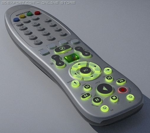 media center remote control 3D Model .c4d .max .obj .3ds .fbx .stl .blend 