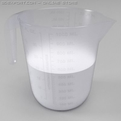 measuring jug 3D Модель .c4d .max .obj .3ds .fbx .stl .blend 