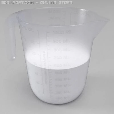 계량 주전자 3D 모델 .c4d .max .obj .3ds .fbx .stl .blend 