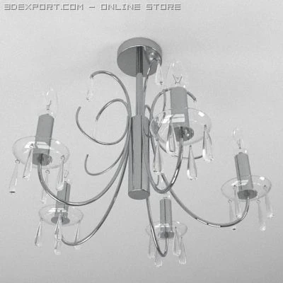 contemporary chandelier 3D Model .c4d .max .obj .3ds .fbx .stl .blend