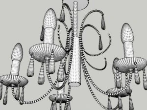 contemporary chandelier 3D Model