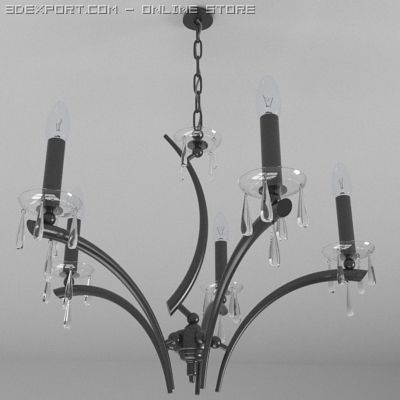 contemporary chandelier 3D Модель .c4d .max .obj .3ds .fbx .stl .blend 