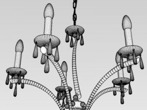 contemporary chandelier 3D Модель