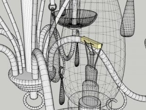 contemporary chandelier Modèle 3D