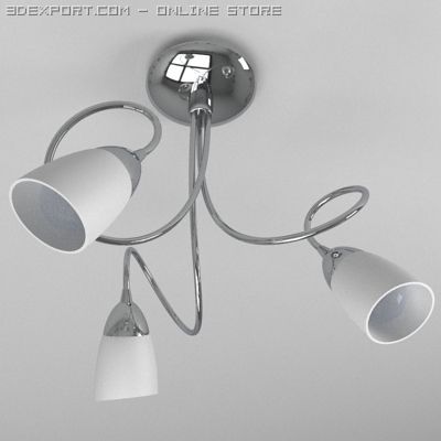 contemporary ceiling light 3D Model .c4d .max .obj .3ds .fbx .stl .blend 