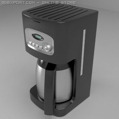 coffee machine 3D मॉडल .c4d .max .obj .3ds .fbx .stl .blend 