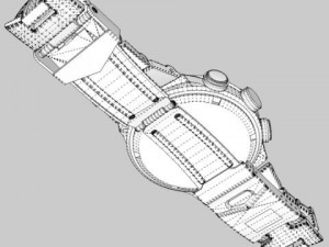 chronograph watch 3D 모델