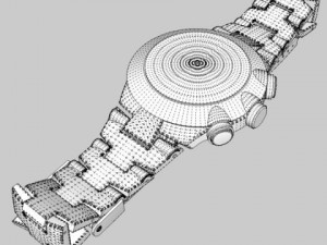 chronograph watch 3D 모델