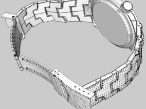 chronograph watch 3D 모델