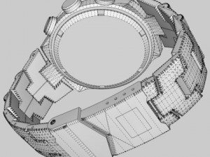 chronograph watch 3D 모델