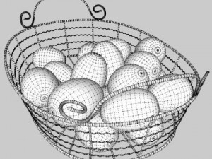 egg basket 3D मॉडल