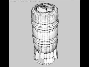 Regentonne 3D Modell