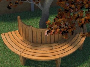 garden tree seat 3D Model