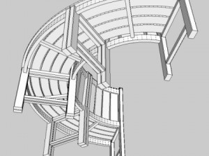 garden tree seat 3D Model