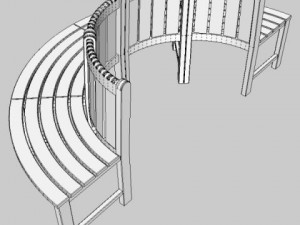garden tree seat 3D Model