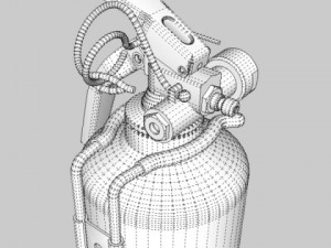 fire extinguisher  vehicle or household 3D 模型