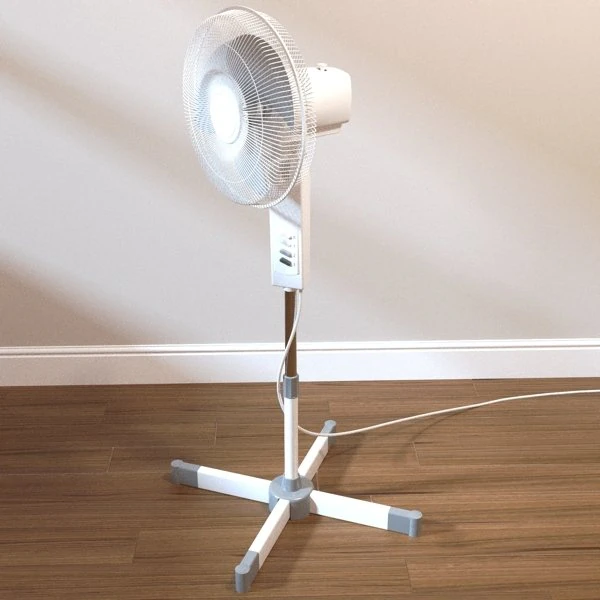 freestanding fan 3D Model .c4d .max .obj .3ds .fbx .stl .blend 