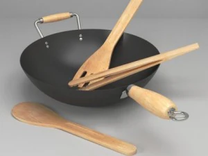 wok e utensili Modello 3D