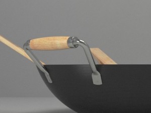 wok and utensils 3D 模型